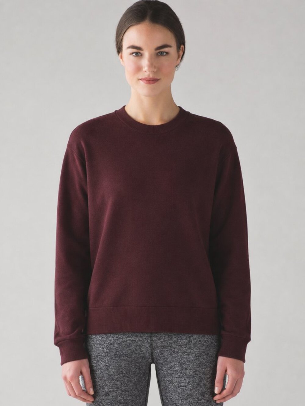 Lululemon Women's Crewneck Pullover Sweatshirt Burgundy Long Sleeved